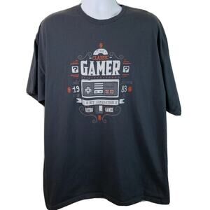 Tee Fury gray t-shirt The Classic Gamer 8 bit generation 1983 XXL